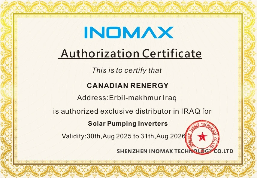 INOMAX — Official Certificate